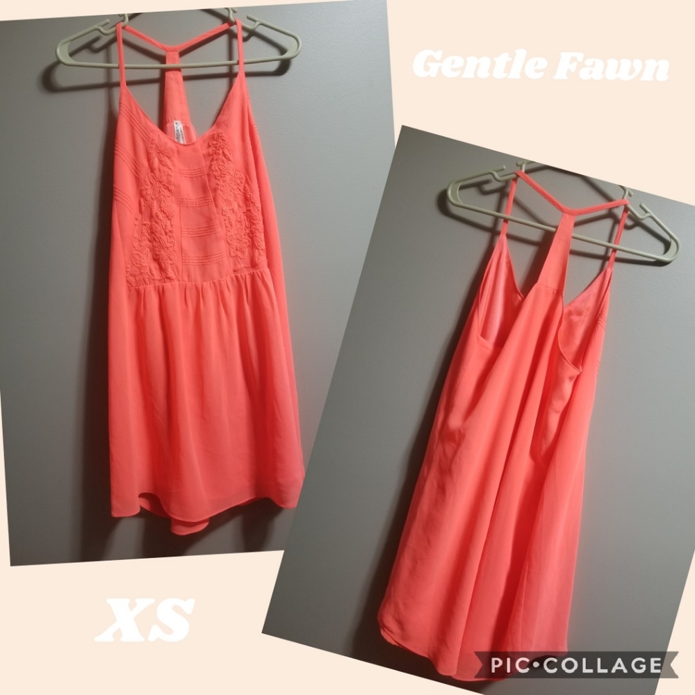 Gentle Fawn coral razorback dress XS